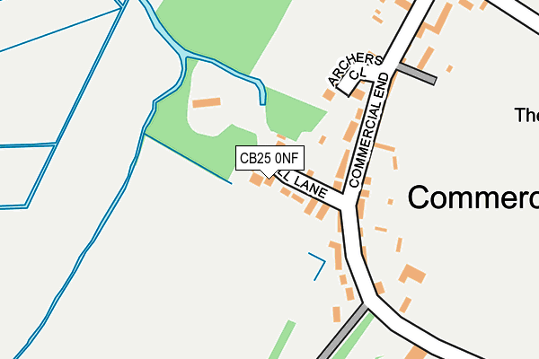 CB25 0NF map - OS OpenMap – Local (Ordnance Survey)