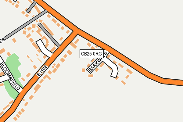 CB25 0RG map - OS OpenMap – Local (Ordnance Survey)