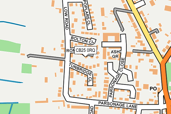 CB25 0RQ map - OS OpenMap – Local (Ordnance Survey)