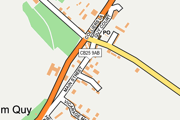 CB25 9AB map - OS OpenMap – Local (Ordnance Survey)