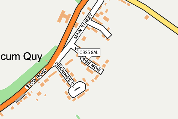 CB25 9AL map - OS OpenMap – Local (Ordnance Survey)