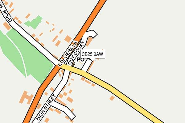 CB25 9AW map - OS OpenMap – Local (Ordnance Survey)