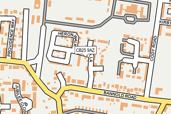 CB25 9AZ map - OS OpenMap – Local (Ordnance Survey)