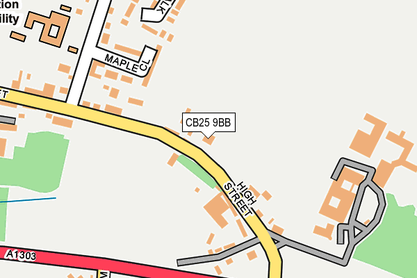 CB25 9BB map - OS OpenMap – Local (Ordnance Survey)