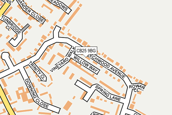 CB25 9BG map - OS OpenMap – Local (Ordnance Survey)