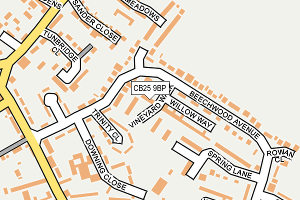 CB25 9BP map - OS OpenMap – Local (Ordnance Survey)