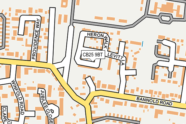 CB25 9BT map - OS OpenMap – Local (Ordnance Survey)