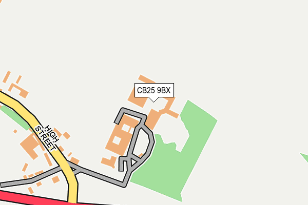 CB25 9BX map - OS OpenMap – Local (Ordnance Survey)