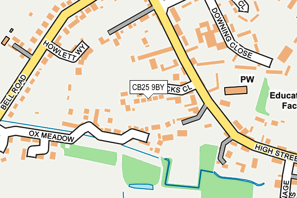 CB25 9BY map - OS OpenMap – Local (Ordnance Survey)