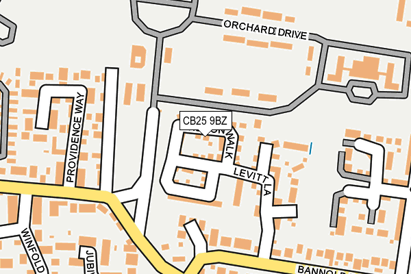 CB25 9BZ map - OS OpenMap – Local (Ordnance Survey)