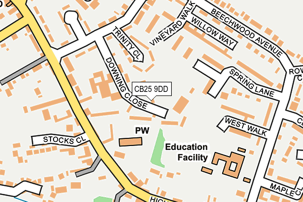 CB25 9DD map - OS OpenMap – Local (Ordnance Survey)