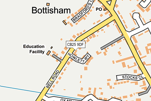 CB25 9DF map - OS OpenMap – Local (Ordnance Survey)