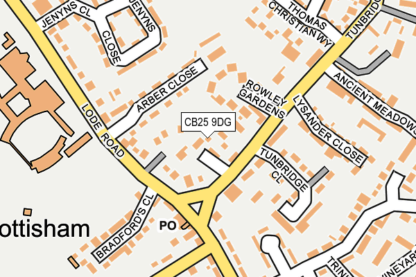 Map of BLUES PROPERTY TRUMPINGTON LIMITED at local scale