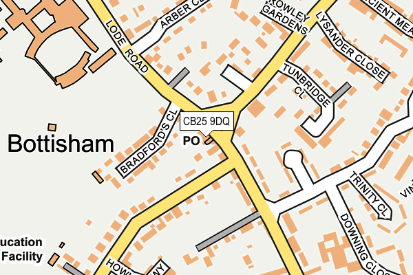CB25 9DQ map - OS OpenMap – Local (Ordnance Survey)