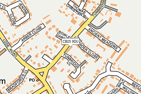 CB25 9DU map - OS OpenMap – Local (Ordnance Survey)