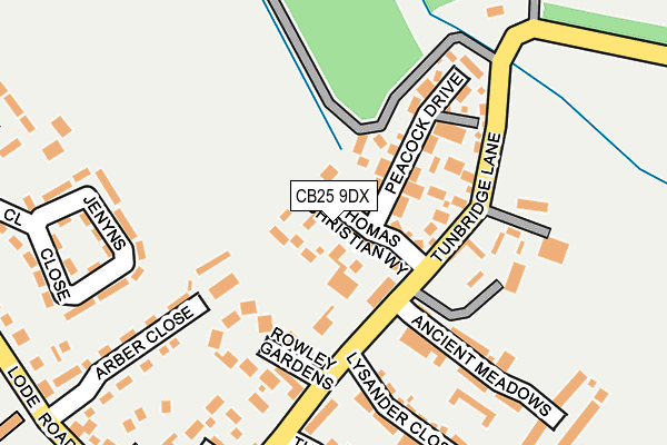CB25 9DX map - OS OpenMap – Local (Ordnance Survey)