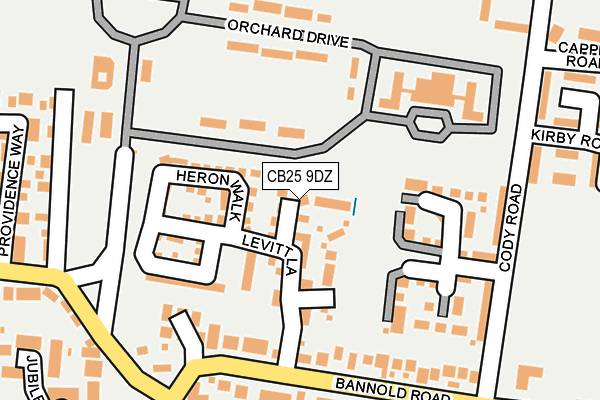 CB25 9DZ map - OS OpenMap – Local (Ordnance Survey)