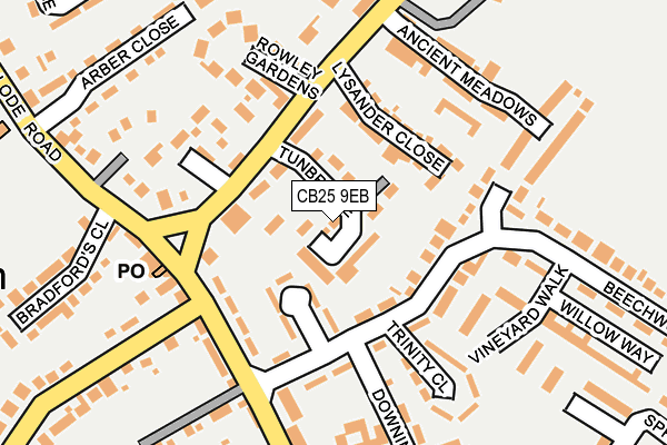 CB25 9EB map - OS OpenMap – Local (Ordnance Survey)