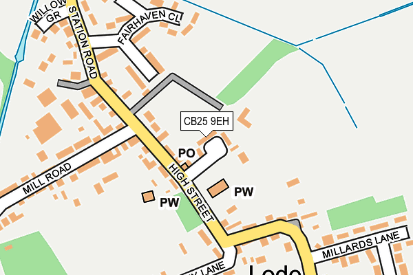 CB25 9EH map - OS OpenMap – Local (Ordnance Survey)