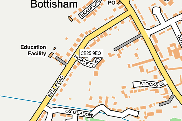 CB25 9EQ map - OS OpenMap – Local (Ordnance Survey)