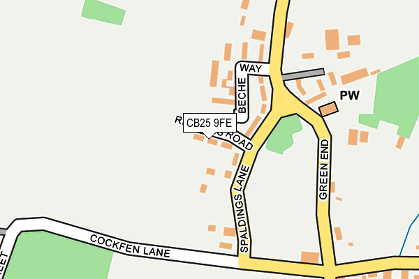 CB25 9FE map - OS OpenMap – Local (Ordnance Survey)