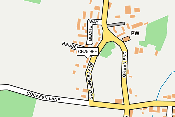 CB25 9FF map - OS OpenMap – Local (Ordnance Survey)