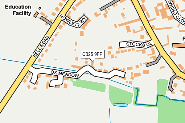 CB25 9FP map - OS OpenMap – Local (Ordnance Survey)