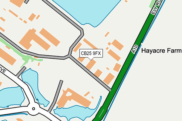 CB25 9FX map - OS OpenMap – Local (Ordnance Survey)