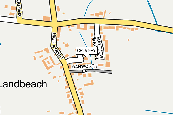 CB25 9FY map - OS OpenMap – Local (Ordnance Survey)