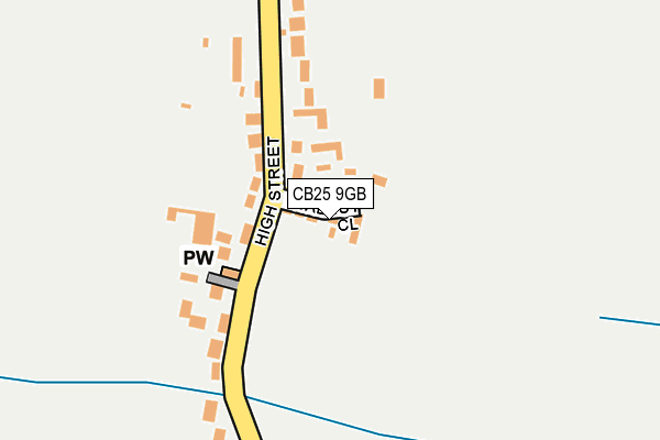 CB25 9GB map - OS OpenMap – Local (Ordnance Survey)