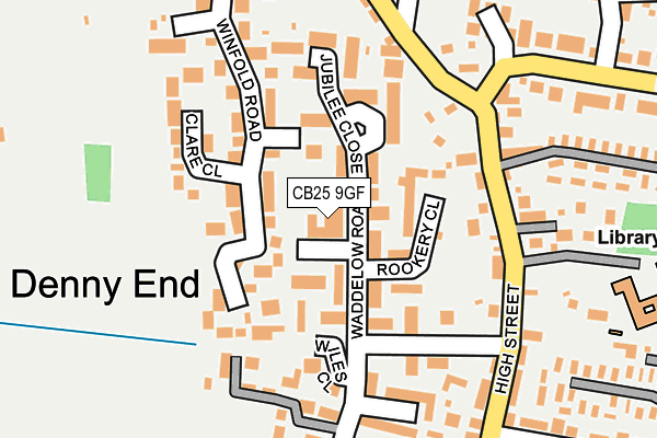 CB25 9GF map - OS OpenMap – Local (Ordnance Survey)