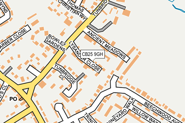 CB25 9GH map - OS OpenMap – Local (Ordnance Survey)