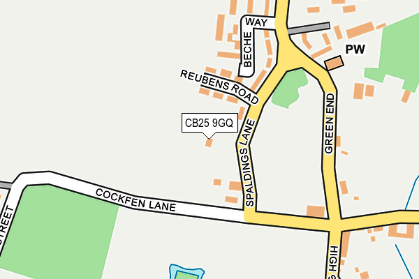 CB25 9GQ map - OS OpenMap – Local (Ordnance Survey)