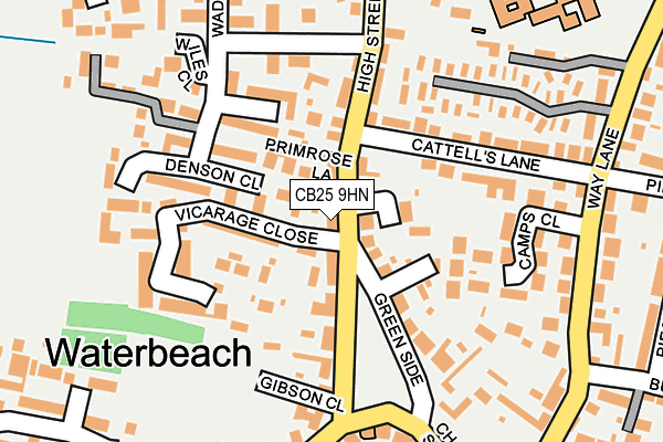 CB25 9HN map - OS OpenMap – Local (Ordnance Survey)