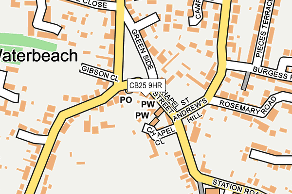 CB25 9HR map - OS OpenMap – Local (Ordnance Survey)