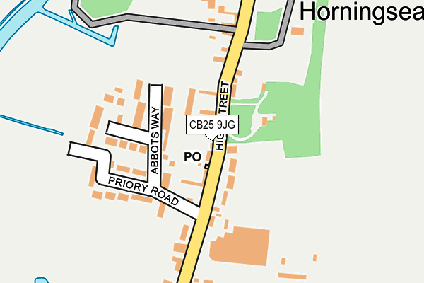 CB25 9JG map - OS OpenMap – Local (Ordnance Survey)