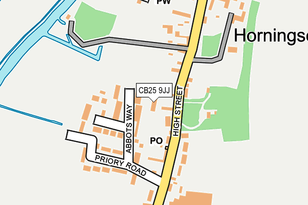 CB25 9JJ map - OS OpenMap – Local (Ordnance Survey)