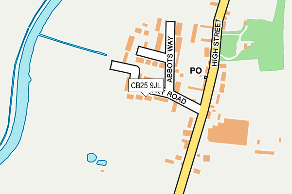 CB25 9JL map - OS OpenMap – Local (Ordnance Survey)