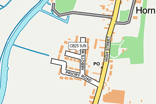 CB25 9JN map - OS OpenMap – Local (Ordnance Survey)