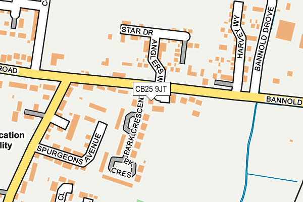 CB25 9JT map - OS OpenMap – Local (Ordnance Survey)