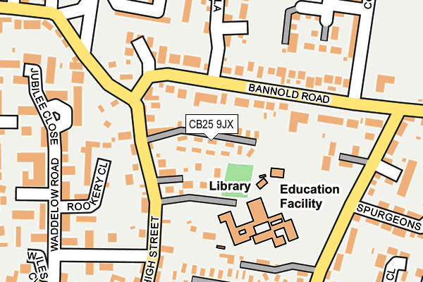 CB25 9JX map - OS OpenMap – Local (Ordnance Survey)