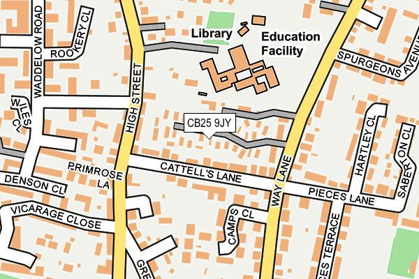 CB25 9JY map - OS OpenMap – Local (Ordnance Survey)