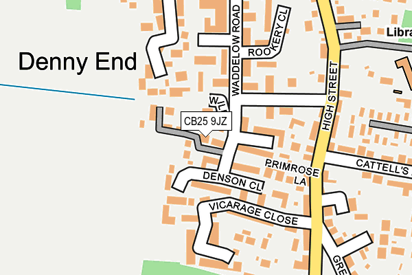 CB25 9JZ map - OS OpenMap – Local (Ordnance Survey)