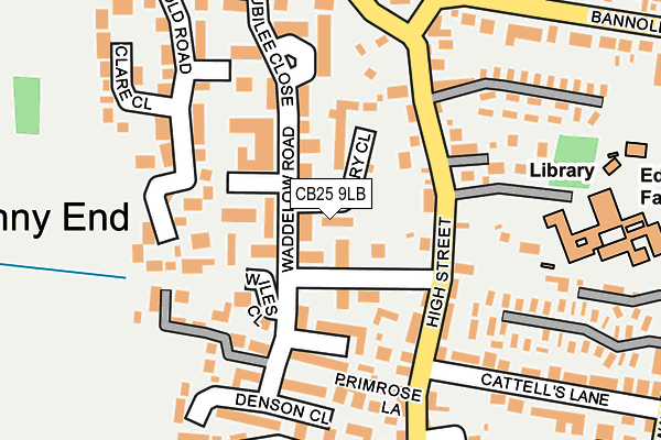 CB25 9LB map - OS OpenMap – Local (Ordnance Survey)