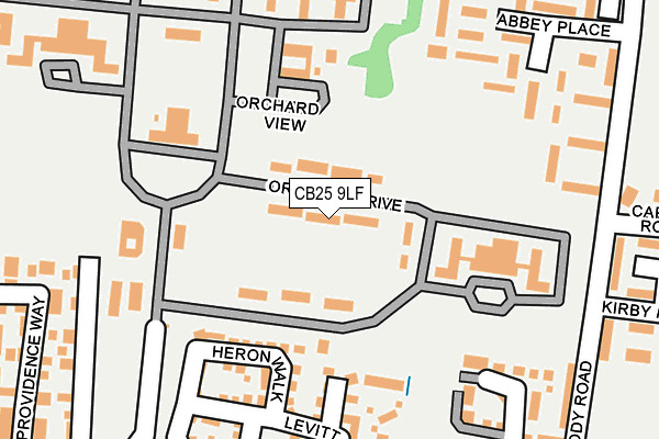 CB25 9LF map - OS OpenMap – Local (Ordnance Survey)