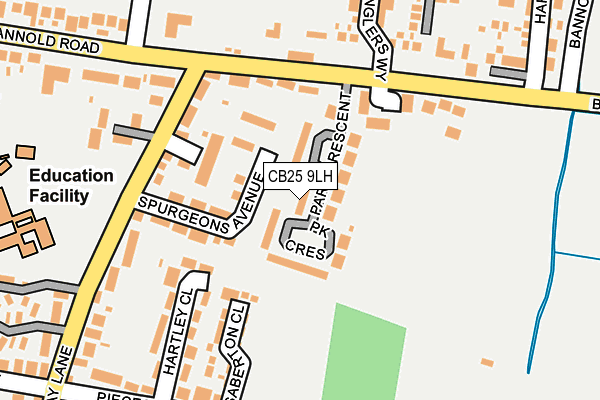 CB25 9LH map - OS OpenMap – Local (Ordnance Survey)