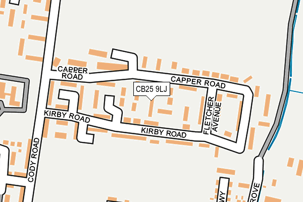 CB25 9LJ map - OS OpenMap – Local (Ordnance Survey)