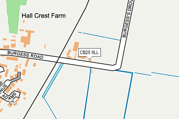 CB25 9LL map - OS OpenMap – Local (Ordnance Survey)