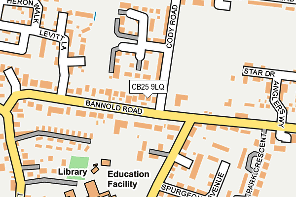 CB25 9LQ map - OS OpenMap – Local (Ordnance Survey)