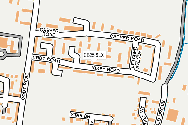 CB25 9LX map - OS OpenMap – Local (Ordnance Survey)